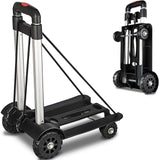 Carrito Plegable con Ruedas, Carrito de Compras Supermercado, Carrito Plegable Portátil, Carrito de Carga, Carretilla de Carga para Compras, Oficina, Carretilla Truper de 110 Libras de Capacidad