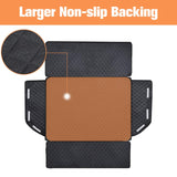 ▶ Forro de carga para perros, impermeable, funda de carga para mascotas, tapete para asiento de perro, para SUV, sedanes, furgonetas con protector de solapa de parachoques, antideslizante, ajuste universal de gran tamaño, color negro