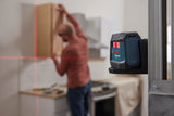 BOSCH GLL50-20 Láser de línea cruzada autonivelante de 50 pies, incluye soporte magnético integrado y 2 baterías AA