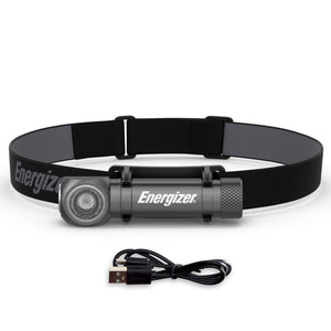 Energizer - Faro LED recargable X1000, ultra brillante IPX4 resistente al agua, modo turbo de 1000 lúmenes, faro para exteriores, emergencia de corte de energía, (cable USB incluido)