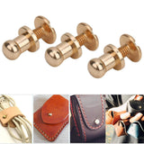🔩 Garosa Juego de 20 Juegos de Tornillos de Remache de 7x5mm, Remache de Clavo de Tornillo de Cobre, Cabeza Redonda, Punto, Tornillo para cinturón de Cuero, Libro de Cuentas, álbum de Fotos(Oro)