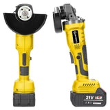 ▶ Esmeriladora Inalámbrica Angular  Motor sin escobillas Mingzhe 21V 125mm M14 Herramienta de molienda eléctrica Máquina de corte de litio multifuncional para cortar Pulido Azulejo de cerámica Madera Piedra Acero