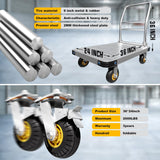Carro plegable de plataforma para carro de carro de empuje con plataforma móvil (grande 91.44 x 60.96 cm, 907.2 kg)