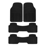 ▶ Tapetes  Alfombrillas de Goma para Coche SUV Van (para vehículos de 3 Filas), 4 Unidades, protección contra Todo Tipo de Clima, Ajuste Universal, Negro