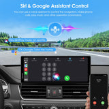 ▶  Inalámbrico/Cableado CarPlay, Android Auto&MirrorLink-Estéreo Portátil para Automóvil Pantalla Táctil IPS, Audio Bluetooth, Siri, Pantalla Navegación para Todos los Vehículos