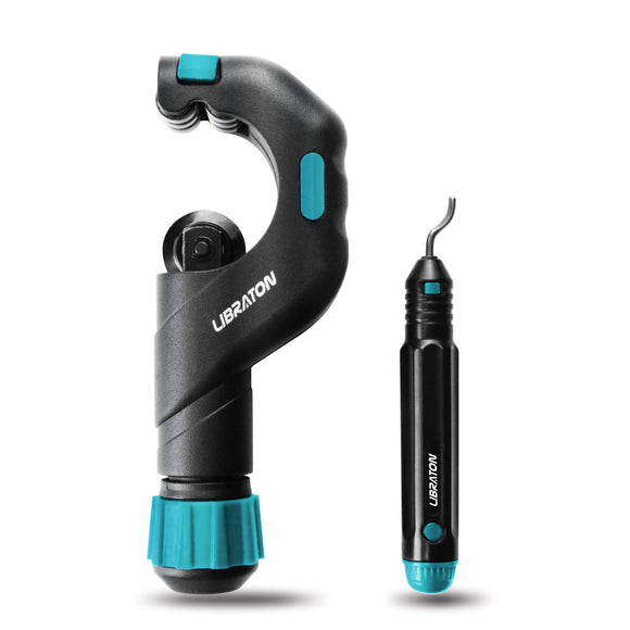 ▶ Cortador de tubos de 3/16 pulgadas a 2 pulgadas de diámetro exterior, cortador de tubos de cobre, cortador de tubos con herramienta de desbarbado, cortador de cobre, herramienta de corte de