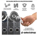 ▶ Escalera Multiposiciones de 3.5 Metros Aluminio Recta Tijera Andomio Plegable Versatil Antideslizante para Uso Interior Y Exterior De 12 Peldaños Alta Calidad