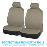 ▶ Juego Completo de Fundas para Asiento de Auto, en Color Beige, Fundas para Asiento de Banco Dividido Delantero y Trasero, fácil de Instalar, para automóviles, Camiones, Furgonetas, SUV.