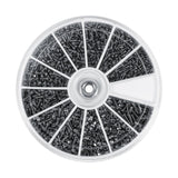 🔩 DEWIN Pernos de Tornillo, 600pcs 12 Tipos Pernos Tuercas Kit M1 M1.2 M1.4 M1.6 de Acero Perno de Plana Pernos Tuercas Kit, Tuercas para Reparar Bicicleta Gafas de Gafas Reloj