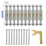 🔩 NC - Juego de 21 tornillos de casete para barra de soporte, llave para montaje en pared, caja de conexiones – 118 tipo de metal