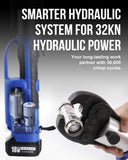 ▶ Prensado de tubos hidráulico de 18 V con 1/2", 3/4", 1" y 1-1/4" Pro Press Jaws para tubos de acero inoxidable/cobre/PEX, kit de herramientas de prensa de tubería con 2 baterías,