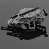 Tornillos de cabeza de botón de 1/4-20 x 3/4 pulgadas, 20 piezas de acero inoxidable 304 18-8, llave hexagonal Allen, óxido negro de SG TZH (con llave hexagonal)
