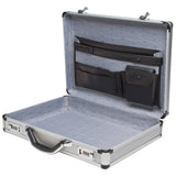▶ MALETIN DE ALUMINIO plateado, 44.45 x 10.16 x 33 cm (17.5" x 4" x 13")
