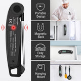 ▶ Thermo Termómetro digital de lectura instantánea para cocinar, termómetro de alimentos impermeable con retroiluminación y calibración, sonda digital para cocina, parrilla al aire última