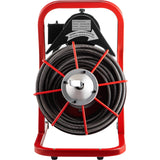 ▶ Máquina limpiadora de drenaje, máquina de limpieza de drenaje de 75 pies x 3/8 pulgadas, se adapta a tubos de 2 a 4 pulgadas, limpiador portátil de barrena de drenaje con 4 cortadores