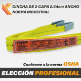 ▶ Correas de Elevación 1 Paquete Correa de Cincha para Trabajo Pesado Aparejo, Mudanza, Remolque, Izado Kodiak Straps