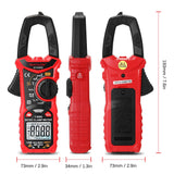 ▶ Pinza amperimétrica digital Alta precisión Voltaje CA/CC Corriente CA Resistencia Prueba de diodo Continuidad Multímetro Voltímetro Amperímetro Función de luz negra HT206D