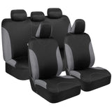 ▶ Fundas de Asiento de Coche Set de - Elegante y Elegante - Split Opción Banco 5 reposacabezas Delantera y Trasera Banco