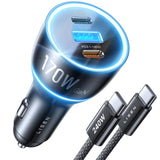 ▶ Cargador para Auto USB C con 1M 240W Cable USB C, PD 3.1 Cagrador de Coche Carga Rápida Super Compatible con iPhone 17 Air 16 15 14 13, Galaxy S25 S24 Ultra, MacBook Pro Air, iPad Mini