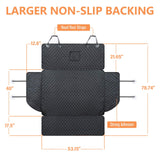 ▶ Forro de carga para perros, impermeable, funda de carga para mascotas, tapete para asiento de perro, para SUV, sedanes, furgonetas con protector de solapa de parachoques, antideslizante, ajuste universal de gran tamaño, color negro