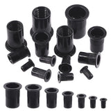 🔩 Rustark - 100 tuercas de remache M8 de acero al carbono, chapado en zinc, color negro, tuercas de remache moleteadas de cabeza plana