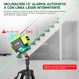 Nivel Láser Autonivelante con Trípode TXG, 16 líneas 4D Nivelador Láser, Nivel Láser de Línea Verde Cruzada, Niveles láser 360 grado con Control Remoto, Soporte y Caja de Herramientas