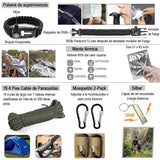 NANWEI Kit de Supervivencia, Kit de Supervivencia de 118 Piezas Profesional, con Brújula, Chubasqueros, Camping Accesorios para Aventuras de Camping