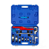 Doblador de tubos de refrigeración con carraca y accesorio de doblado inverso, herramienta de mano de 1/4 a 7/8 pulgadas