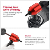 ▶ Remachadora Profesional Kit adaptador de tuerca de remache con 100 accesorios de tuerca, adaptador de pistola de tuerca fácil de instalar para pistola de remache eléctrica, adaptador de pistola de remache eléctrico,