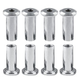 Litoexpe Tuercas de inserción de cabeza hexagonal M6 x 20 mm con remache de hierro chapado en níquel para muebles, camas, tono, 15 unidades