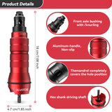 ▶ Remachadora Profesional  Adaptador de pistola de remache inalámbrico, kit de adaptador de taladro de remache eléctrico de 2,4 mm a 6,4 mm, kit de pistola de remache con 6 cabezales de remache intercambiables y 30