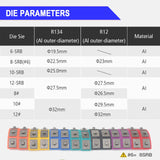 ▶ Herramienta de prensado hidráulica  de CA, kit manual de crimpado de manguera de CA, aire acondicionado de alta presión para accesorios de manguera de púas y abalorio, herramienta de reparación