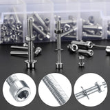 🔩 Juego de 1080 tornillos y tuercas y arandelas, juego de tornillos métricos M4 M3 M2 de acero inoxidable, juego de tornillos de cabeza hexagonal de acero inoxidable, surtido de tornillos de máquina