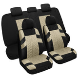 ▶ Fundas de Asiento de automóvil Set Completa, Cubiertas del Asiento Delantero y Cubiertas de Banco traseras divididas para automóvil, Cubiertas de Asiento de Tela Universal para SUV
