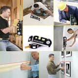 ▶ Nivel Láser Multipropósito,TKMARS Líneas Láser Transversales Horizontales y Verticales Estándar,Línea láser 8 pies Medida Cinta Regla Regla estándar y métrica ajustada laser level Láseres de Línea