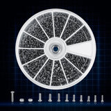 🔩 TOPINCN Juego de 600 Tornillos Pequeños (12 Tipos de Mini Tornillos, Tuercas Surtidas, M1, M1,2, M1,4, M1,6)