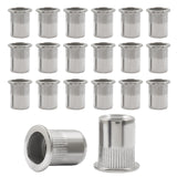 🔩 Cionyce - 20 tuercas de remache de 3/8 pulgadas - 16 UNC - Tuerca de inserción roscada de cabeza plana de aleación de aluminio para mejorar el rendimiento y la durabilidad