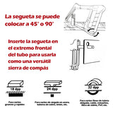 ▶ Sierra de 12" con Segueta Ajustable a 45° y 90°