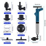 ▶ Desatascador de Inodoros Kit 8 In 1, Aceros Inoxidables Desatascador Tuberias, Desatascador Tuberias a Presion para Fregadero de Baño, Cocina, y Bañera, para Tuberías Obstruidas