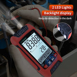 ▶ Multimetro Digital Profesional TRMS 9999 cuenta, Voltímetro, Amperímetro, para Medir CA/CC Corriente y Tensión, NCV,Capacitancia,Diodo,Continuidad,Resistencia,Batería, Temperatura