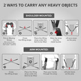 ▶ Correas de Elevación para Mudanzas - 2 Pares de Correas de Movimiento de Muebles para Levantar y Mover Objetos Pesados de Forma Fácil y Segura con Soporte