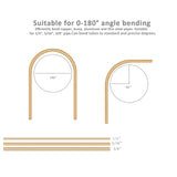 ▶ Dobladora para Tubo de 0 a 180 Grados para 1/4" 5/16" 3/8" Tubo