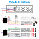 ▶ Estereo Retráctil 7 Pulgada con Enlace Espejo Autoestéreo Reproductor MP5, Bluetooth 5.0, Entrada Auxiliar, Radio FM, USB, TF, Cámara de Visión Trasera