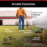 Buscador de tuberías RIDGID  Transmisor de línea, trazador de línea y localizador de línea subterránea, amarillo, pequeño