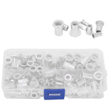 Tuercas de Hardware, Tuerca de Remache 100 Piezas/caja Tuerca de Remache de Aluminio Tuerca de Inserción de Remache Roscado 6‑32/8‑32/10‑24/10‑32 1/4‑20