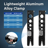 ▶ Herramientas de abocinamiento de 1/4"-3/4" y 6-19mm, herramienta excéntrica de tubo de 45° 6 troqueles con herramienta de desbarbado de embrague para tubo de cobre (juego 5 en 1)