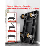 Carrito de Plataforma para Camión de 45*70*80CM, Carro de Plataforma Plegable con 5in Ruedas Giratorias,Capacidad de Carga 300 KG para Uso en Almacenes,Mudanzas,Compras,Hogar y Oficina（Negro）
