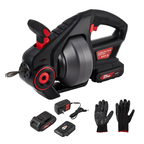 ▶ Drenaje eléctrico Sinfín de , serpientes de fontanería de 25 pies, removedor de zuecos de drenaje de serpiente para desatascar inodoro, alcantarillado, baño, tubos de drenaje de fregadero (baterías