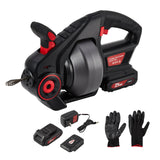 ▶ Drenaje eléctrico Sinfín de , serpientes de fontanería de 25 pies, removedor de zuecos de drenaje de serpiente para desatascar inodoro, alcantarillado, baño, tubos de drenaje de fregadero (baterías