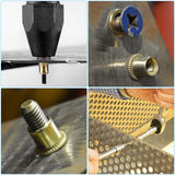 🔩 Vmuter - Tuercas de remache, 50 piezas de 5/16"-18 UNC, tuerca de inserción roscada de cabeza plana de acero al carbono, tuercas de cuerpo moleteado